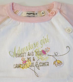 Name It babyshirt roze mt. 74/80