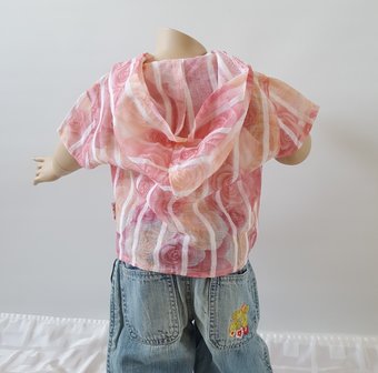 Peuter/kinder bolero roze/groen