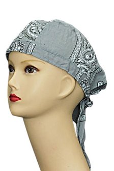 Bandana paisley grijs