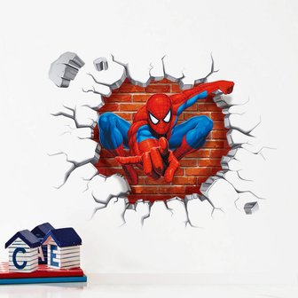 3D muursticker/raamsticker &#039;spiderman&#039;