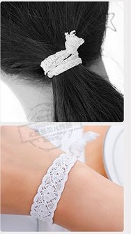 Haar elastieken-armband bow tie 