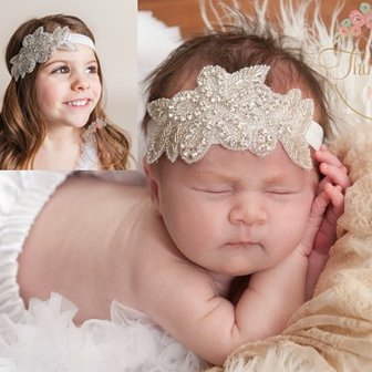 Baby/kind strass haarbanden set mama en me 