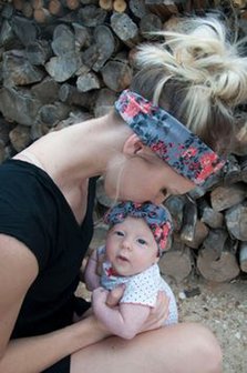 Knoop haar/hoofdbanden set 'mama en me' 