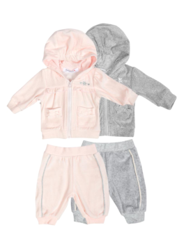 Babaluno velours baby joggingpakjes  