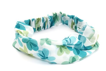 Bandana/haarband groen/blauw