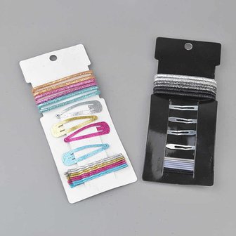 Haaraccessoire set glitter 18 stuks