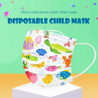 Wegwerp cartoon kinder mondmasker/gezichtsmasker