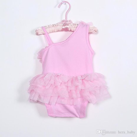 Romper/jurk 'one shoulder' 9/12mnd