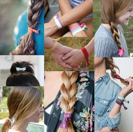 Haar elastieken-armband bow tie 