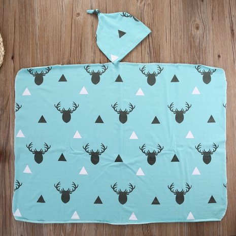 Babydeken/omslagdoek met mutsje