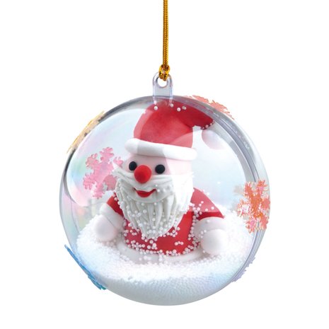 Plastic cadeau kerstbal