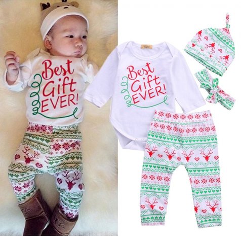 Kosmisch Beweging Immuniteit Babykleding KERST set 4 delig eerste kerst - givatokidz