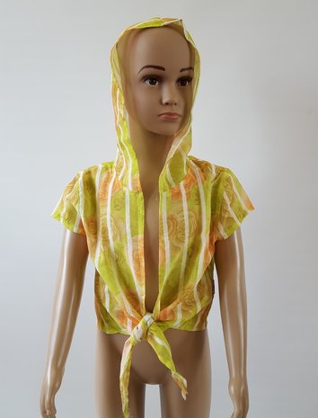 Peuter/kinder bolero roze/groen