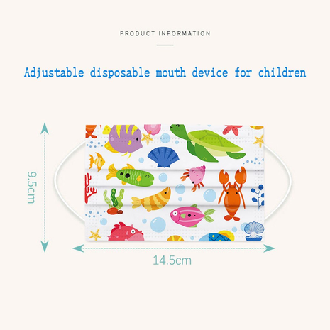Wegwerp cartoon kinder mondmasker/gezichtsmasker